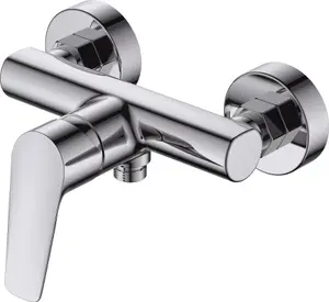 VURTU Anstey Round Body Wall Mounted Manual Shower Mixer, 132(H) x 216(W), Chrome, 584101