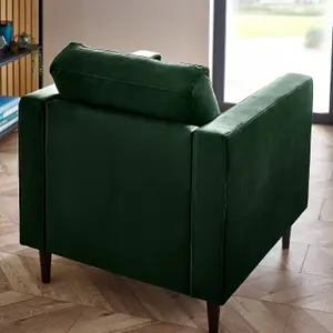 Furniturebox UK Jolene Emerald Green Velvet Armchair