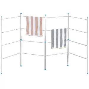 Home Vida 4 Fold Airer, Indoor Outdoor Laundry Hanger Dryer Rack