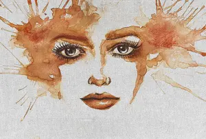 Watercolour Face 1 Digital Mural 400cm x 270cm