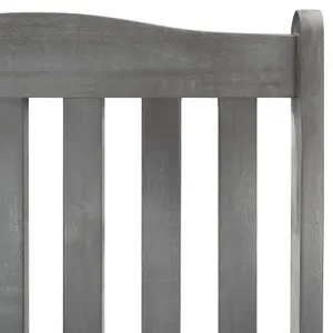 vidaXL Rocking Chair Grey Solid Acacia Wood