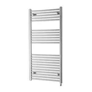 Straight Towel Rail Heated Towel Rails Chrome / 118.6cm H x 45cm W x 7.3cm D