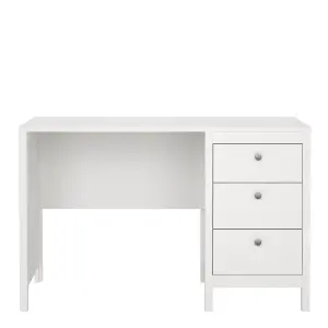 Madrid Desk with 3 drawers White