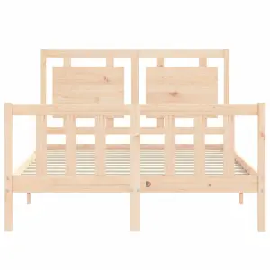 Berkfield Bed Frame with Headboard 120x200 cm Solid Wood