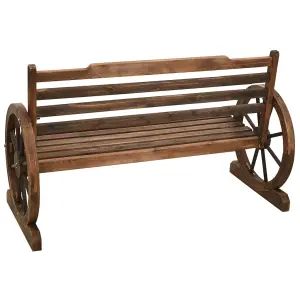 Berkfield Garden Bench 112 cm Solid Firwood