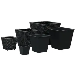 Berkfield Garden Raised Beds 3 pcs Water Hyacinth Black