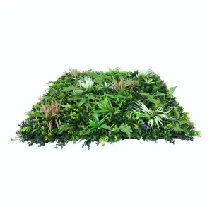 True Products Premium Artificial Green Plant Living Wall Panel 1m x 1m - Grassy Fern