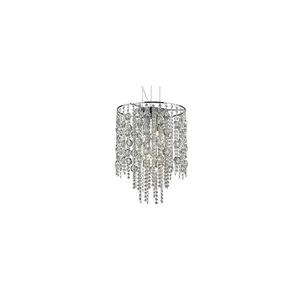 Luminosa Evasione  8 Light Ceiling Pendant Chrome with Crystals, G9