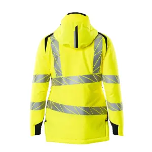 Mascot Accelerate Safe Winter Jacket for Ladies with CLIMascot (Hi-Vis Yellow/Dark Navy)  (Small)