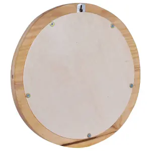 Berkfield Wall Mirror 40 cm Teak Round