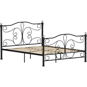 Vida Designs Chicago Black 5ft King Size Metal Bed Frame