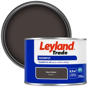 Leyland Trade Vinyl Matt Walls & Ceilings Emulsion Paint Black Walnut (PPG1014-7) 350ml Tester