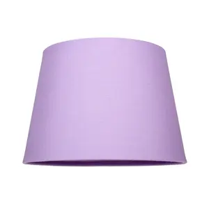 Traditional Linen Fabric Drum Shade for Pendant & Lampshade Lilac / 19cm H x 30cm W x 30cm D