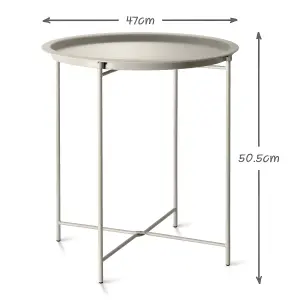 Clay STEEL OUTDOOR BISTRO TRAY TABLE ONLY Foldable Removable Tray Top Matt Powder Coated Steel