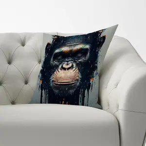 Gorilla Face Splashart Cushions 60cm x 60cm