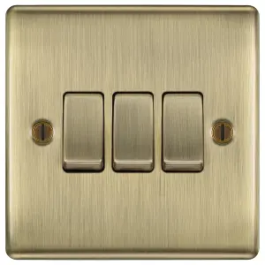 BG Antique Brass 20A 2 way 3 gang Light Switch