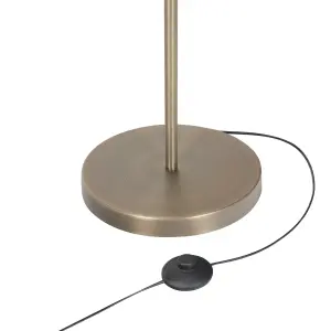 GoodHome Orous Industrial Satin Pewter LED Floor lamp