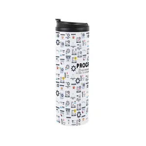 Programmer Travel Mug - Novelty Computing & Technology Gift - Stainless Steel Double-Walled Hot/Cold Drinks Travel Flask