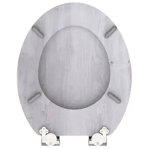 SCHÜTTE Toilet Seat with Soft-Close LIGHT WOOD MDF