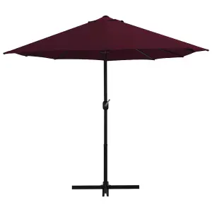 Berkfield Outdoor Parasol with Aluminium Pole 460x270 cm Bordeaux Red