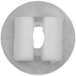 20 PACK White Captive Nut Trim Clip - 16mm x 12mm - Universal Vehicle Fitting