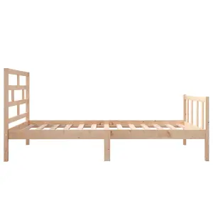 Berkfield Bed Frame Solid Wood Pine 75x190 cm 2FT6 Small Single