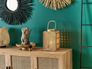 Beliani Boho Lantern BANTUL Wood Natural