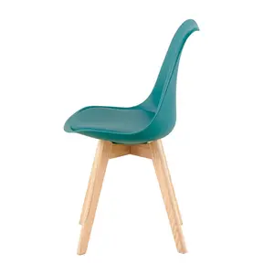 Nero Upholstered Dining Chair (Set of 2) Turquoise / Oak