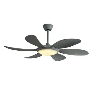 Luminosa Tanik DC LED 6 Blade Ceiling Fan 3 CCT Silver