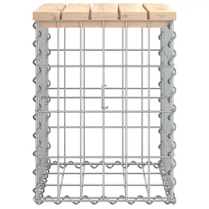 Berkfield Garden Bench Gabion Design 33x31x42 cm Solid Wood Pine