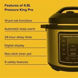 Pressure King Pro 4.8L - 14-In-1 Digital Pressure Cooker By Drew&Cole