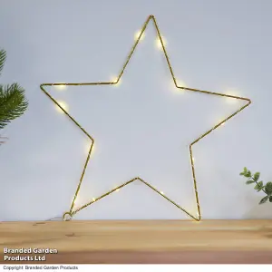 Gift Star Silver Warm White 15 LED Battery Operated x 2