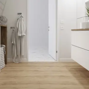 GoodHome Lulea Authentic Natural Wood effect Laminate Flooring Sample