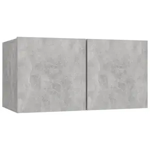 Berkfield TV Cabinets 8 pcs Concrete Grey Engineered Wood