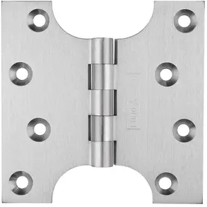 PAIR 102 x 102 x 4mm Parliament Hinge - Satin Chrome Internal Door