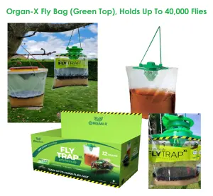 FLY TRAP Fly Trap Fly Catcher Fly Bait Fly Trap Bag Outdoor Fly Trap Fly Control Fly Catch upto 40,000 Flies Catch