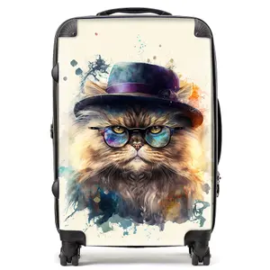 Persian Cat Splashart Suitcase - Medium