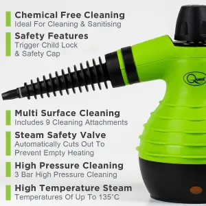 Quest 41980 Green Handheld Steam Cleaner