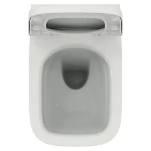 Ideal Standard i.life A White Back to wall Square Toilet with Soft close seat & Concealed cistern