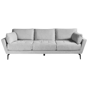 4 Seater Fabric Sofa Grey NENOLA