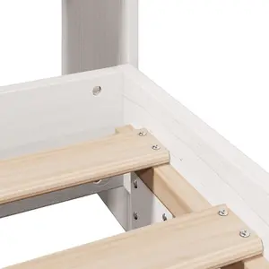 Berkfield Bed Frame without Mattress White 75x190 cm Small Single Solid Wood Pine