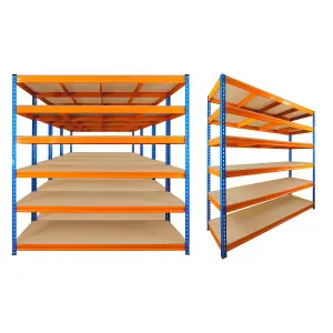 6 Bays of 6 Tier ULTRA HEAVY DUTY Storage Racking 1800h x 1800w x 600d mm 350kg