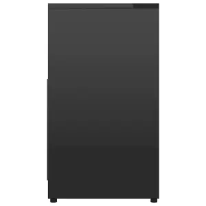 Berkfield Bathroom Cabinet High Gloss Black 60x33x61 cm Engineered Wood