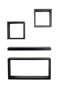 Hudson 4 piece wall set - matt black