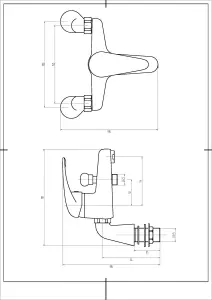 Single Lever Deck Mounted Bath Shower Mixer Tap with Shower Kit - Chrome