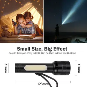 Extrastar LED Flash Light Torch, USB Rechargeable, IP33