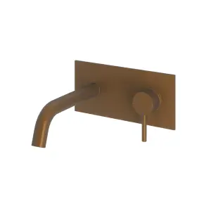 Aquadry Oria Standard Bronze effect Round Wall Tap