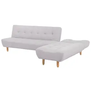 Left-Hand Corner Sofa ALSTEN Light Grey Fabric Left Hand