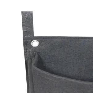 Jardin 7 Pocket Black Fabric Growing bag 13000ml