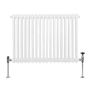 Traditional 2 Column Radiator - 600 x 832 mm - White